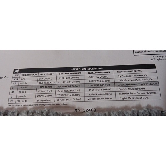 Pet Sweater Lumberjack Plaid S Dog Cat 13 Inch Back Length Vibrant Life READ - Picture 4 of 5